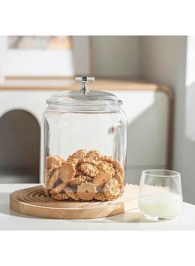 Sealed Airtight Plastic Food Storage Jar With Locking Lid For Dry Goods Coffee Pasta - Image 2